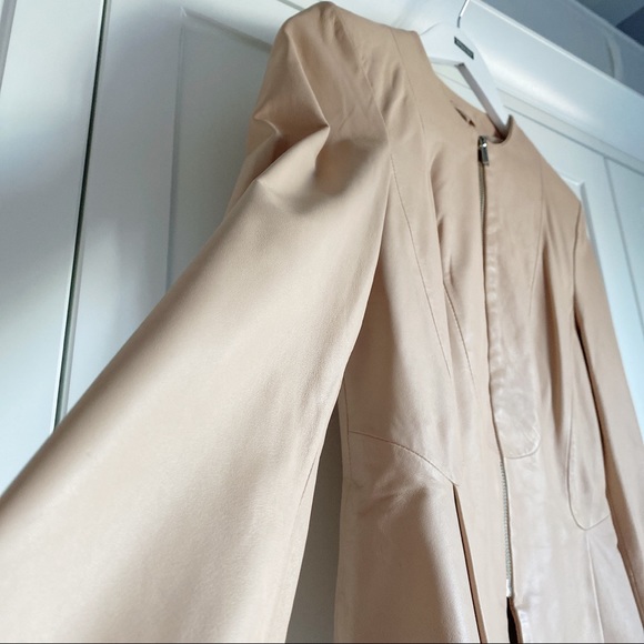 NWT Zara genuine leather peplum jacket - Picture 5 of 13